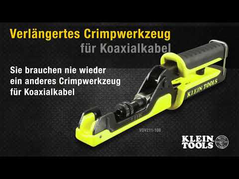 Verlängertes Kompressions-Crimpwerkzeug für verschiedene Steckverbinder (VDV211-100)