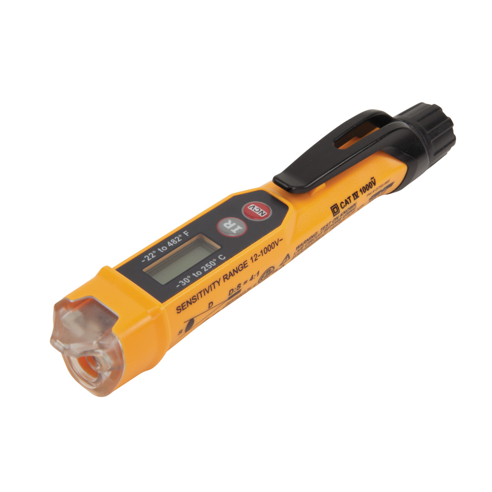 NCVT4IR Kontaktloser Spannungsprüfer-Stift, 12-1000 AC V, mit Infrarot-Thermometer - Image